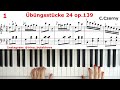 ЛЁГКИЙ КРАСИВЫЙ ЭТЮД №24 op 139 Черни Пианино THE EASIEST SIMPLE BEAUTIFUL study ETUDE on PIANO Ноты