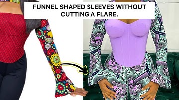How To Cut And Sew A Stylish Long Sleeve With a Funnel Shape Stylish Design.