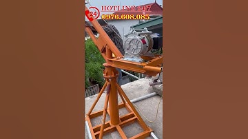 TEST khung Cẩu xoay 360 độ 500kg,800kg kết hợp Tời điện đa năng mô tơ dây đồng 100% Cẩu xoay giá rẻ
