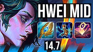 HWEI vs TRISTANA (MID) | 14/1/12, Rank 6 Hwei, 52k DMG, Legendary | EUW Challenger | 14.7