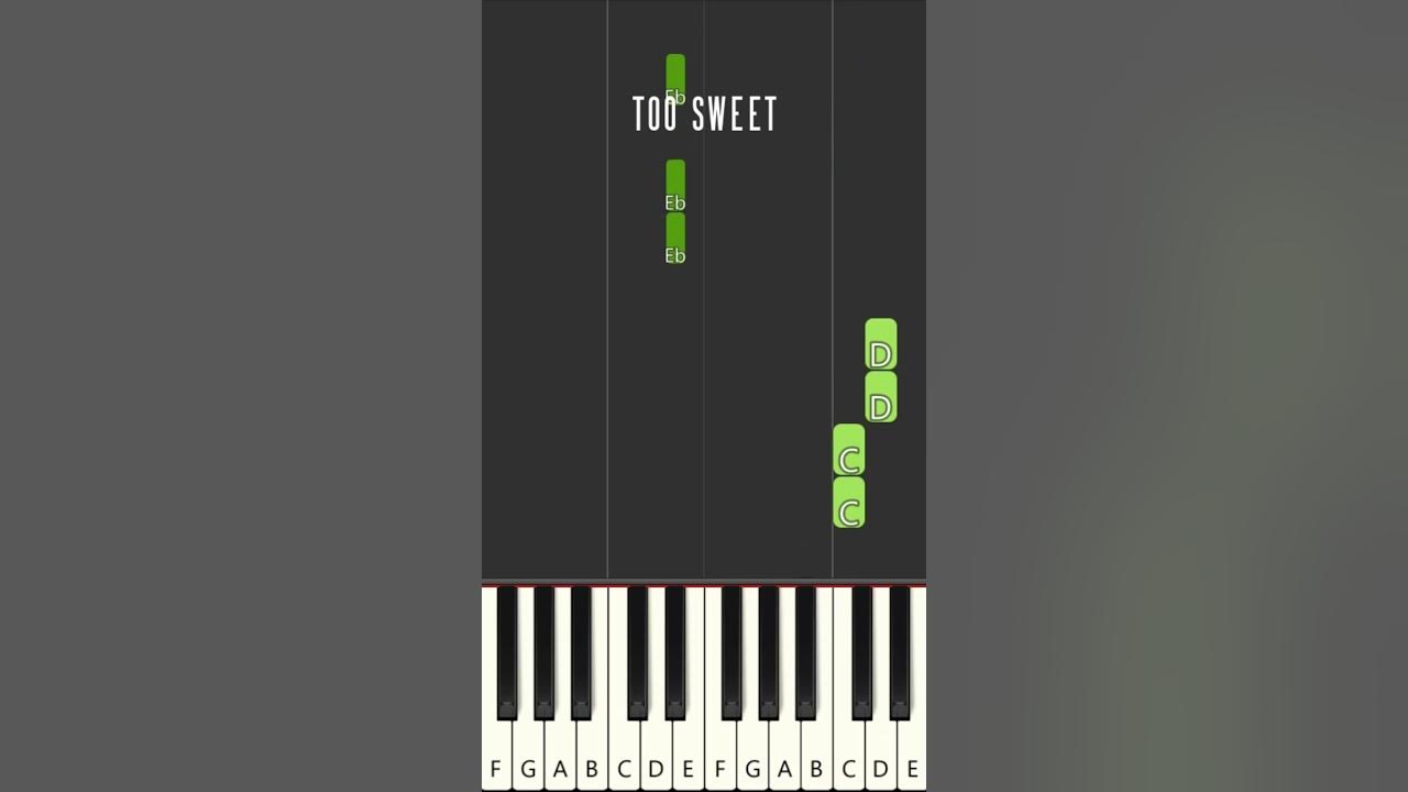 Hozier - TOO SWEET #shorts easy piano cover/guide/lesson/tutorial
