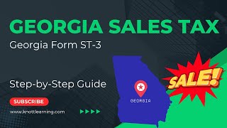 Georgia Sales Tax Return  Form ST3 (Sales and Use Tax Return) StepbyStep Example