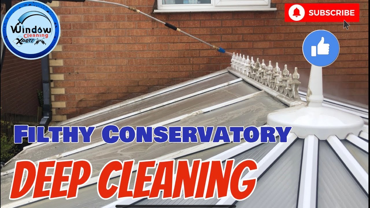 A Filthy Conservatory Deep Cleaning including Windows by Window Cleaning Xpert | Satisfying video