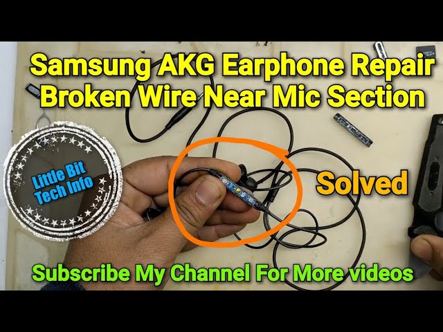 Terugspoelen Luchtpost Sada Samsung AKG Earphone Broken Wire Near Mic Section Repair - YouTube