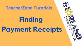 Getting Payment Receipts in TeacherZone