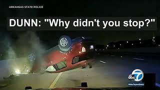 Arkansas state trooper causes pregnant woman's car to flip over using PIT maneuver | ABC7