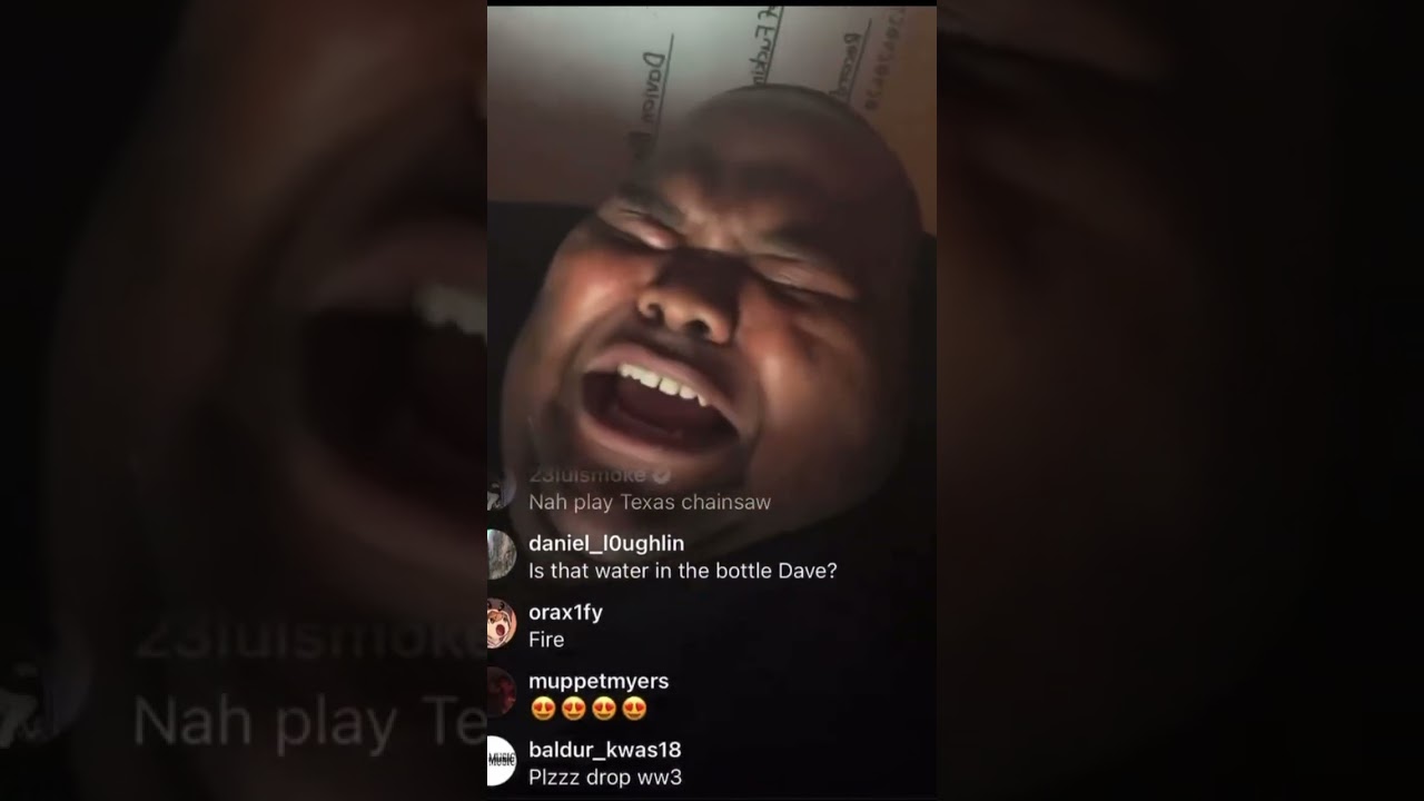 Dave Blunts plays new Kanye on IG live 😨😨😨