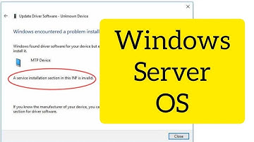 A Service Installation Section in this INF is Invalid while Wifi installation in Windows Server