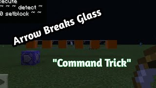 How to make Arrows breaks Glass In minecraft (No Mods/Addons) Command Trick | 1.14 screenshot 5
