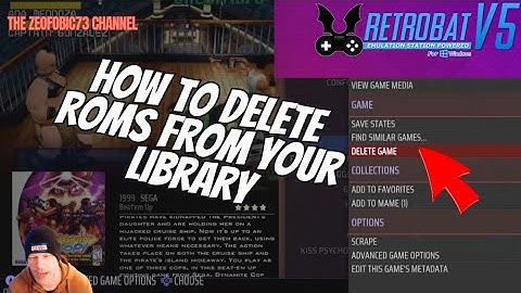 Retrobat - How to delete roms from your library