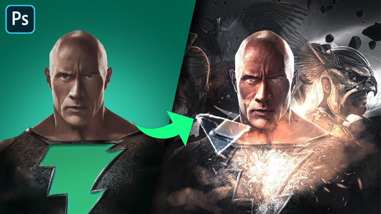 How I Made a Poster for Black Adam Movie