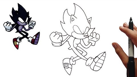 Drawing Dark Sonic Friday Night Funkin