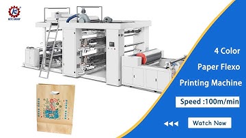 4 color flexo printing machine paper printing