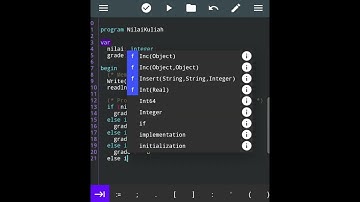 Program "Nilai Kuliah" pascal di HP, Stikom Muhammadiyah Batam