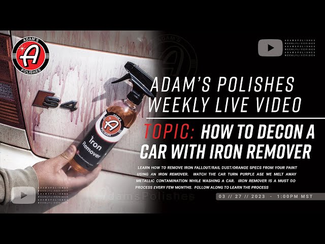 Adam's Polishes Iron Remover - Dissolves Iron Particles Embedded into Paint  Surfaces - Changes Color to Purple as it Works (16 oz) : : Car &  Motorbike