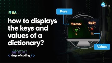 How to displays the keys and values of a dictionary? #TekieByte 86
