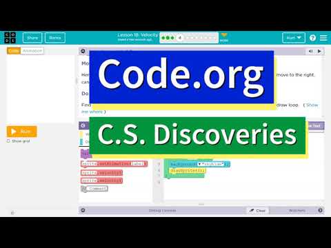 Code.org Lesson 19.3 Velocity | Answer Tutorial | CS Discoveries 3b + AI Discoveries 4b