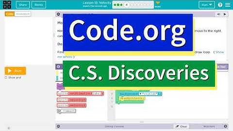Code.org Lesson 19.3 Velocity | Tutorial with Answers | C.S. Discoveries Unit 3