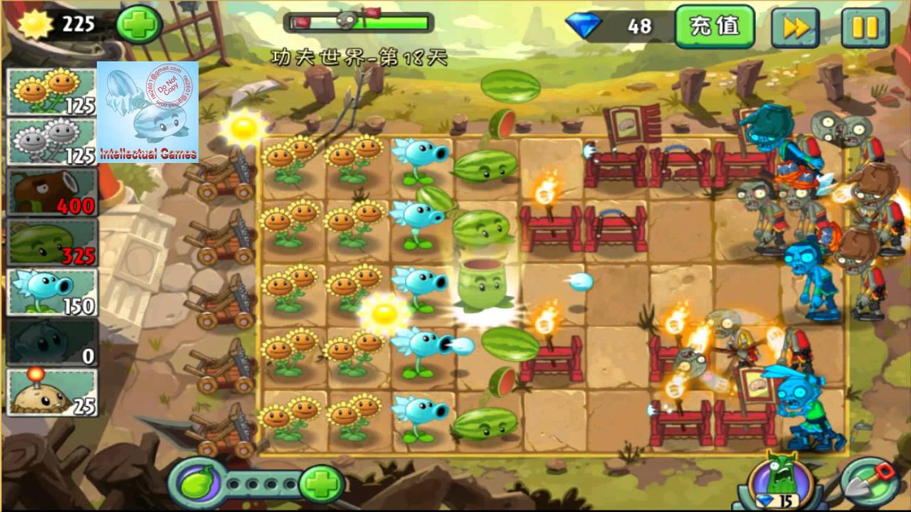 Kungfu Map Day 18 Plants vs Zombies 2 Chinese