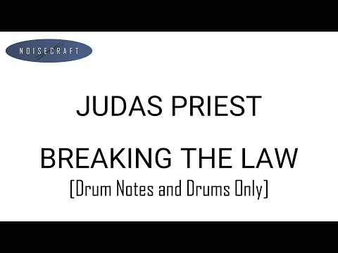 Judas Priest - Breaking The Law Drum Score [Notes and Drums Only] - YouTube