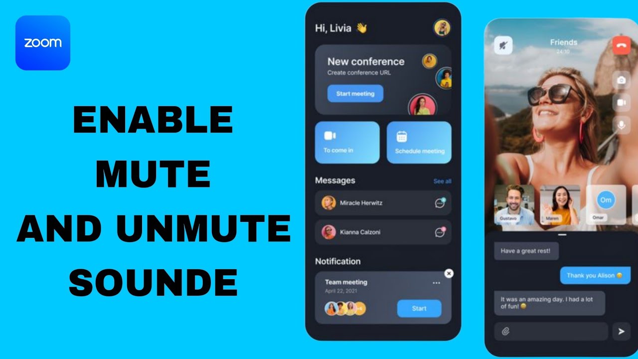 How To Enable Mute And Unmute Sound On Zoom App | Step By Step