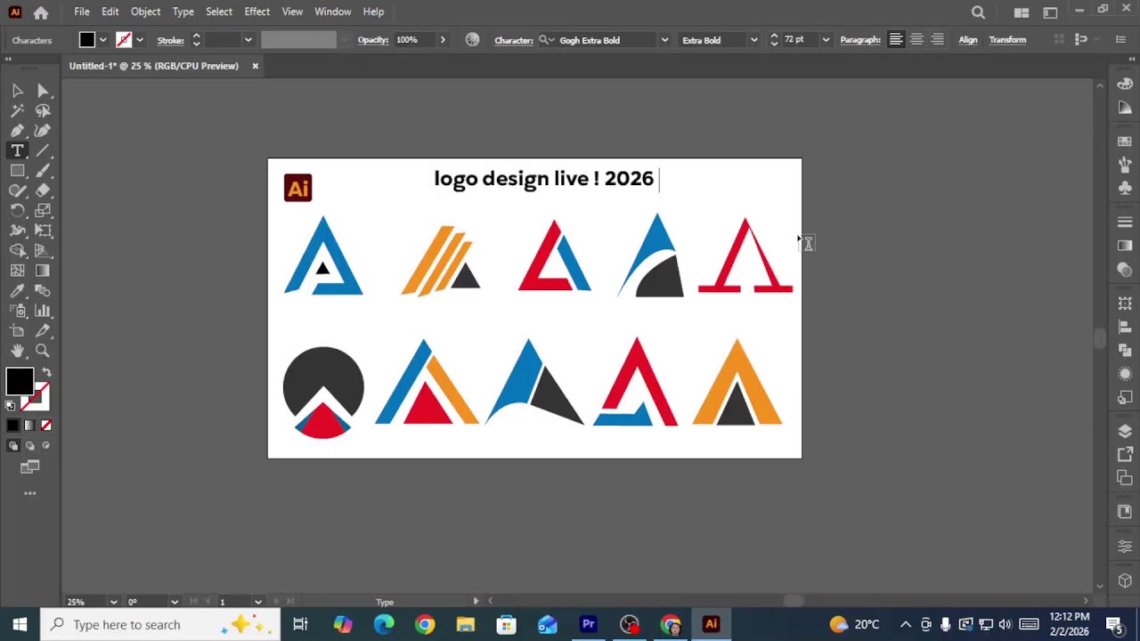 I will show today's live logo design video. !