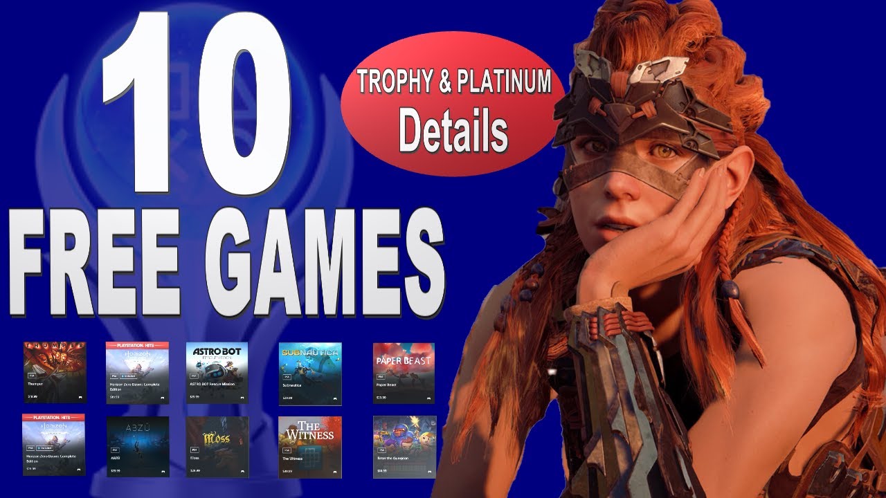 10 FREE GAMES | Platinum & Trophy | Free Platinums | Playstation Plus required - YouTube