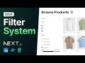 Build a fullstack filtering system with nextjs 14 tailwind upstash 2024