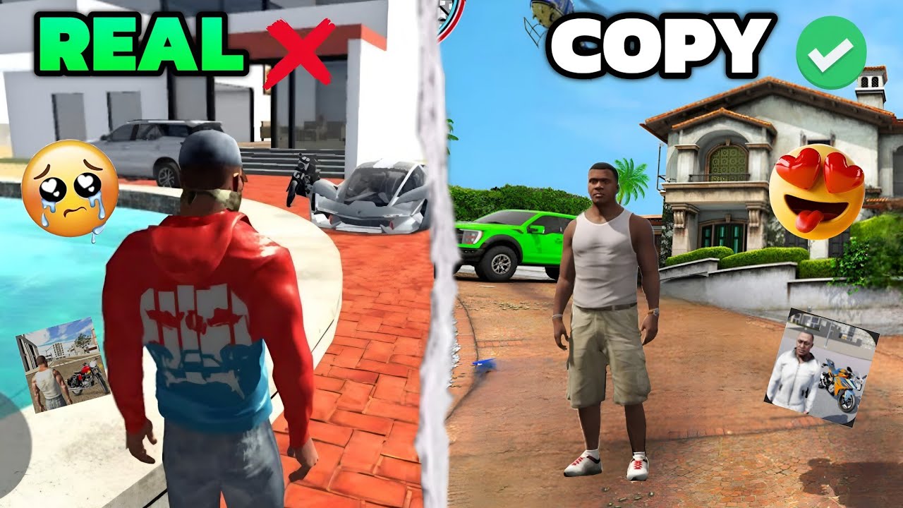 Copy Vs Real Copy vs Real Who is Best in Indian Bike Driving 3D 🚴♂️💥