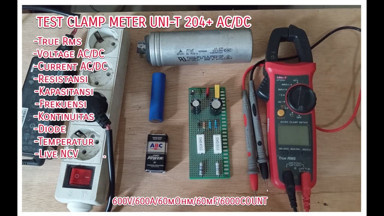 Test Clamp Meter UNI-T UT204+ AC/DC | True RMS & Fitur Lengkap