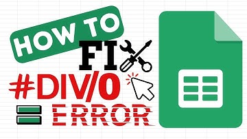Google Sheets: How to FIX #DIV/0 Error (Easy FIX)