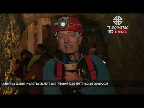 LA BEFANA SCENDE IN GROTTA GIGANTE: 900 PERSONE ALLO SPETTACOLO | 06/01/2025