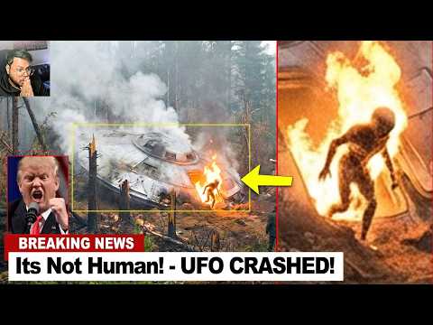 UFO Crash Caught on Camera‼️😱 Alien Seen Escaping the Wreckage