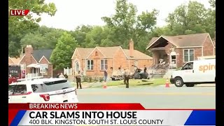 Video shows out-of-control car fly through air, slam into St. Louis area house