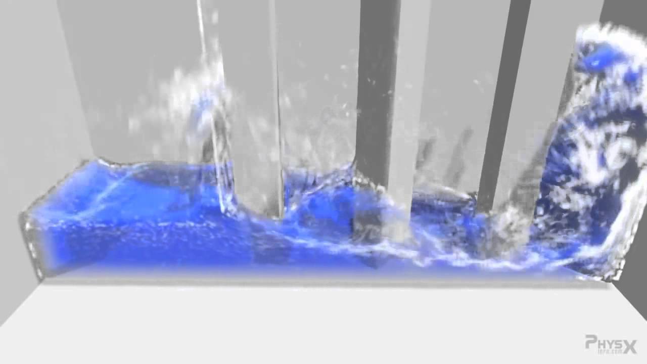 PhysX Real Time Fluid Physics Demo - YouTube