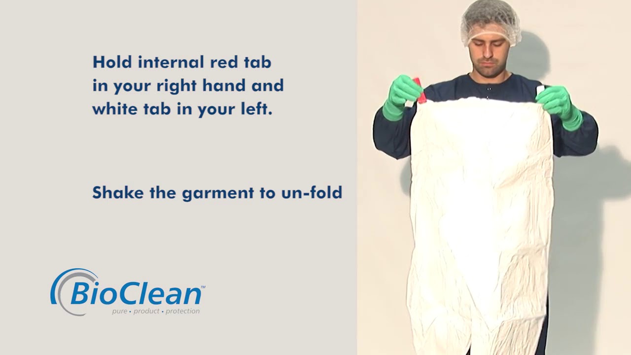 BioClean D Drop down Donning Instructions