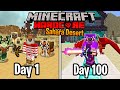 I Survived 100 Days Stranded in the Desert in Hardcore Minecraft