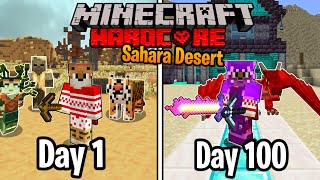 I Survived 100 Days Stranded in the Desert in Hardcore Minecraft