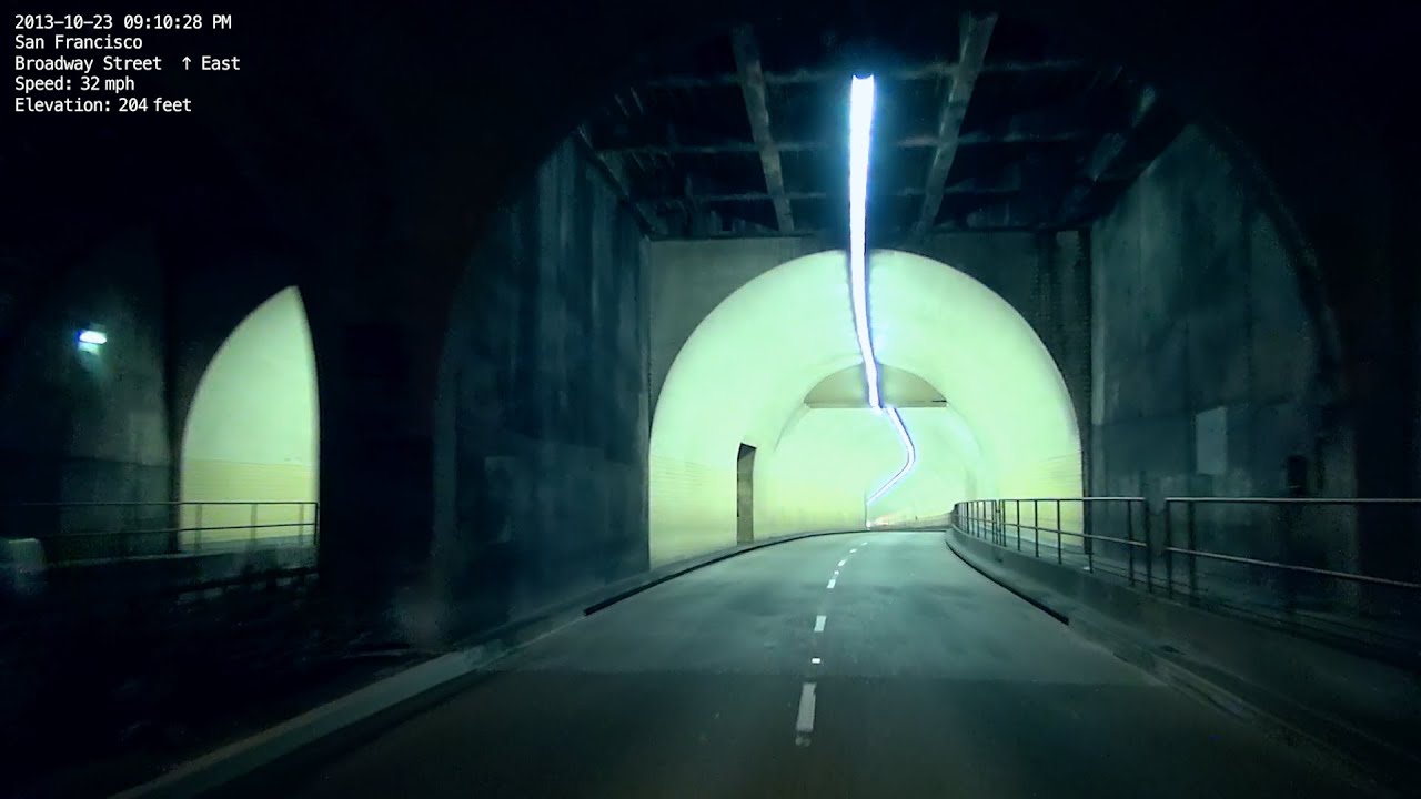 Tunneling through San Francisco on a foggy night