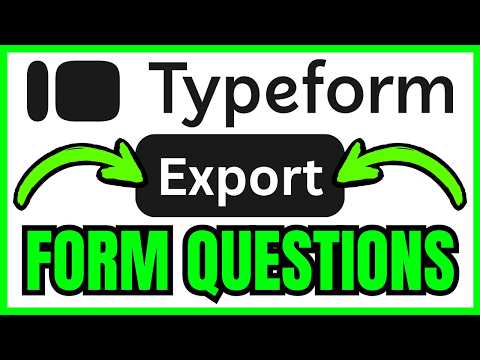 How To EXPORT Typeform Questions (QUICK & EASY) 2026
