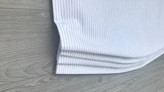 Blue and White Farmhouse Stripe Relaxed Roman Valance (Classic Ticking Stripe in Weathered Blue)