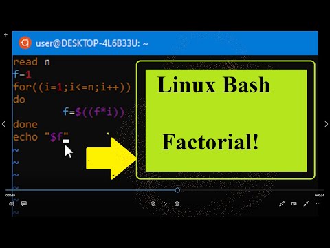 Factorial of a number - Linux bash Programming || Shell Scripting