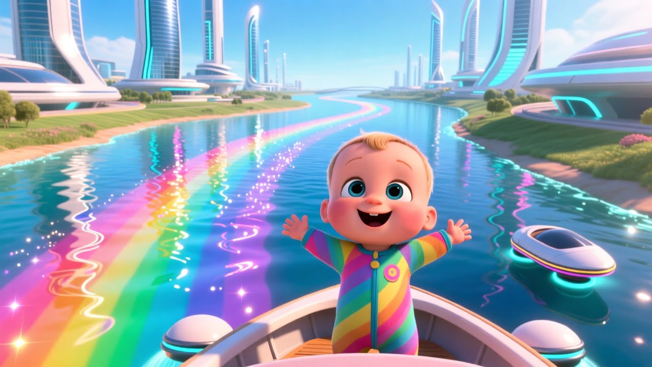 Rainbow Ride with Baby 🌈 | Fun Color Song for Kids | Sing Along & Learn