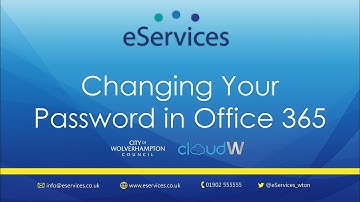 Changing Your Password in Office 365