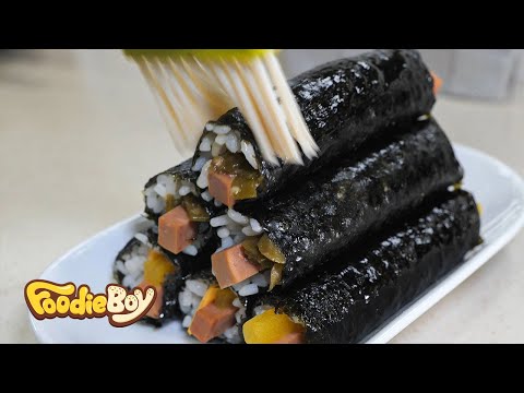 스팸땡초김밥 &amp;amp; 치즈스팸김밥 / <strong>Spam</strong> Spicy Pepper Kimbap &amp;amp; Cheese <strong>Spam</strong> Kimbap - Korean Street <strong>Food</strong> / 대구 신다림길