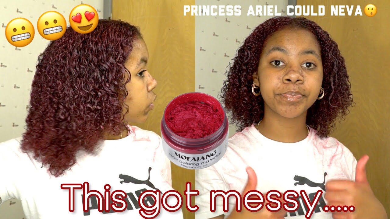 TURNING MY HAIR RED!.....with hair wax paint YouTube