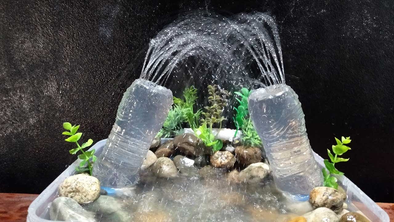 DIY Beautiful Water Fountain Making From Plastic Bottle YouTube