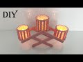Great Idea With Wooden Stick and Macrame - DIY Decorative Candle Holder