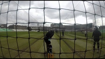 A net session with Kevin Pietersen at the Kia Oval