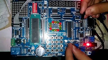 led blinking through switch by atmega8 by roboindia technologies